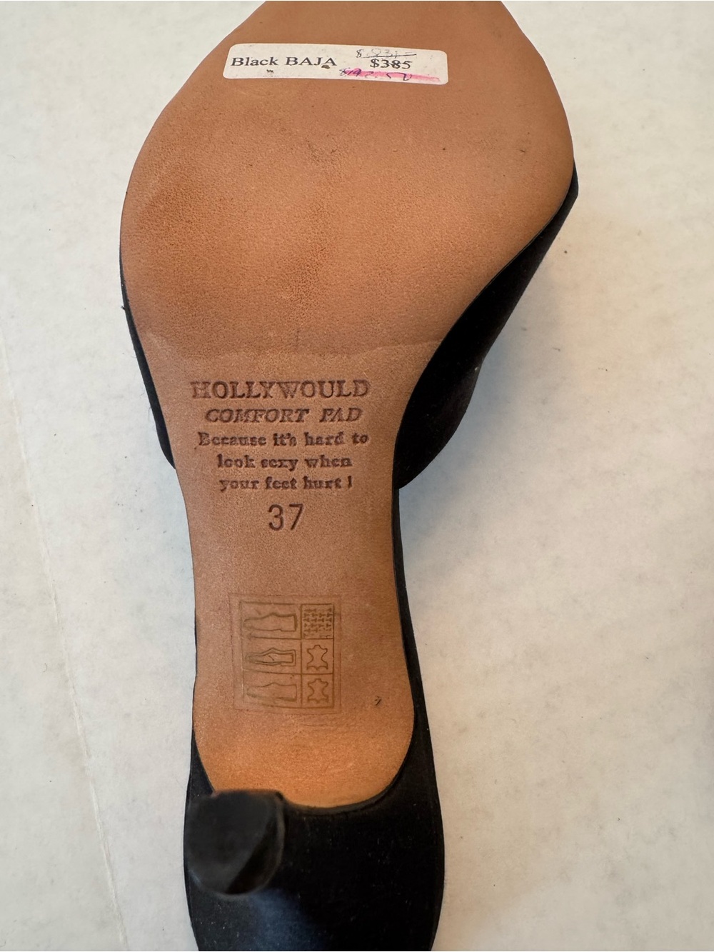 Hollywould Italian Baja Satin Stiletto Mules - Quiet Luxury Vintage EU 37 - Picture 6 of 12